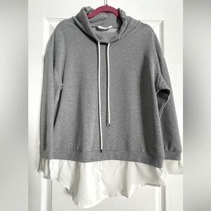 Pat Pat - Grey funnel neck top / size med